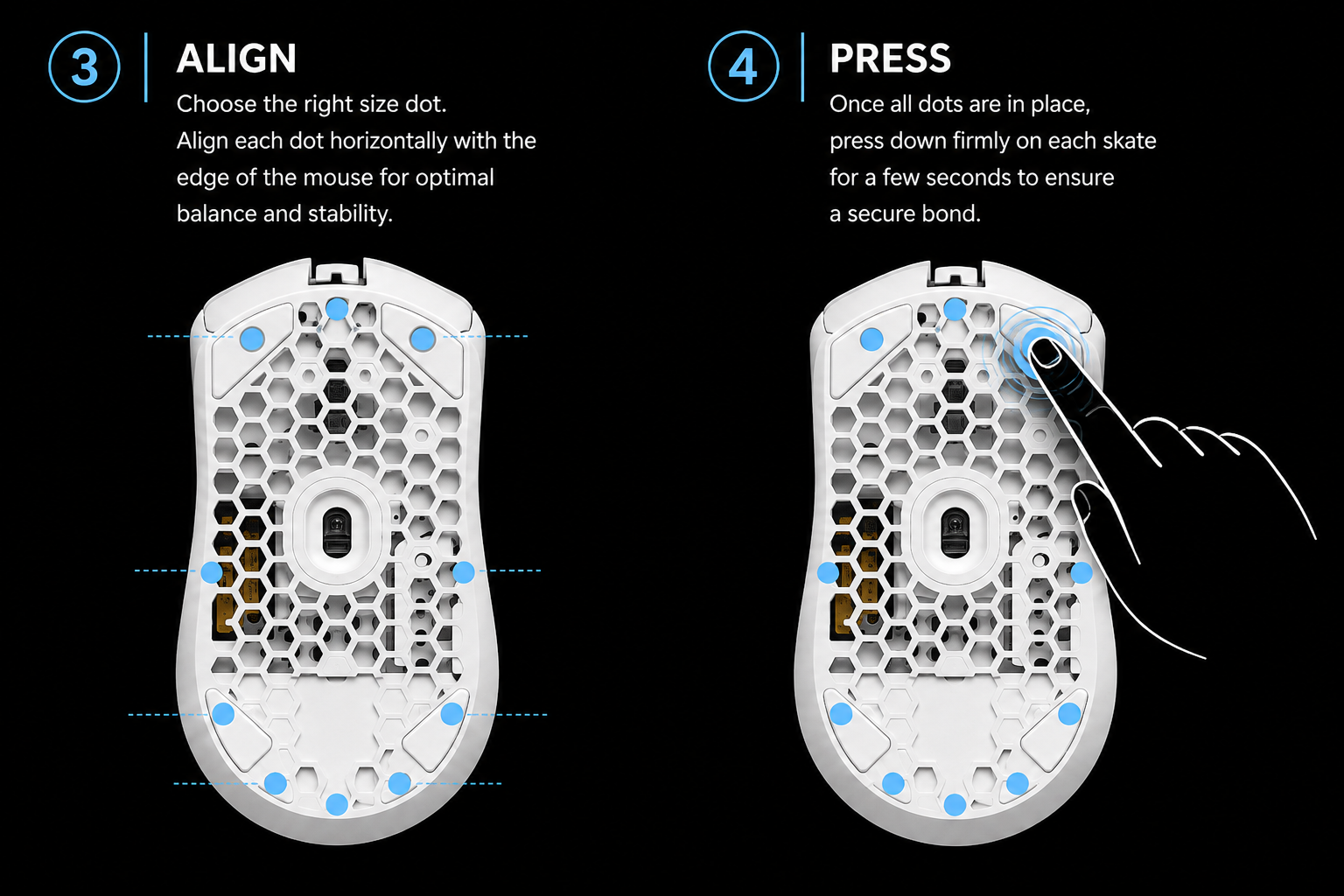 Steps 3 and 4: Align and Press