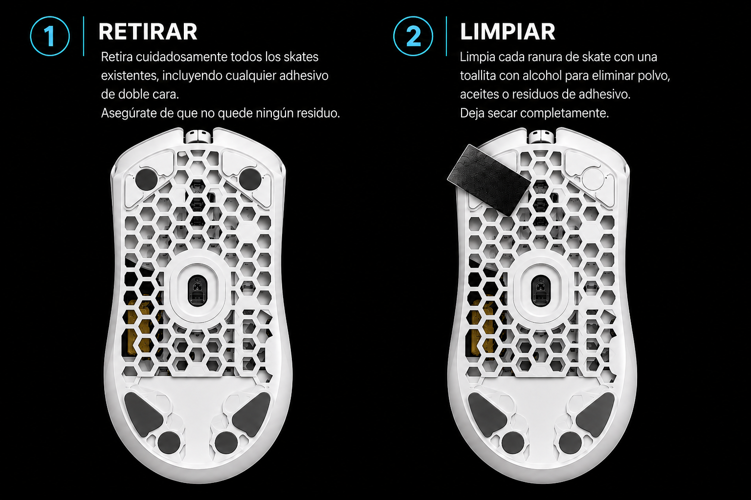 Pasos 1 y 2: Retirar y Limpiar