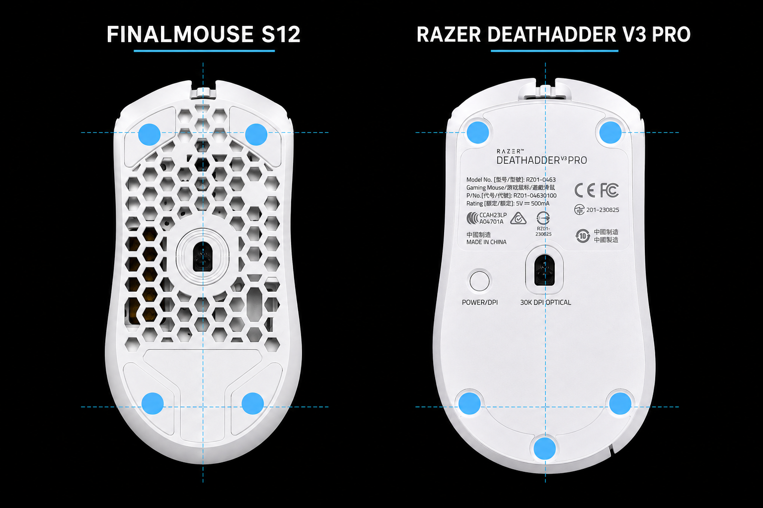 Finalmouse S12 · Razer DeathAdder V3 Pro